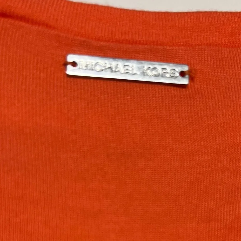 Michael Kors Tiered Sleeveless Blouse Orange Size XS